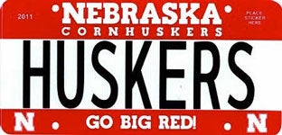 Sample Nebraska 2011-2016 Husker Vanity Plate