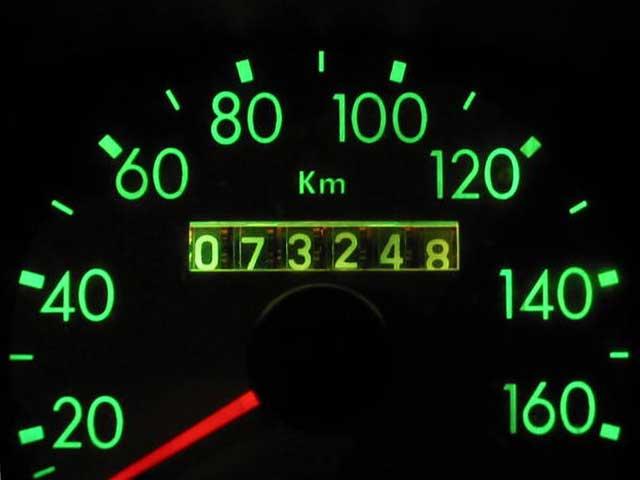 odometer of vehicle