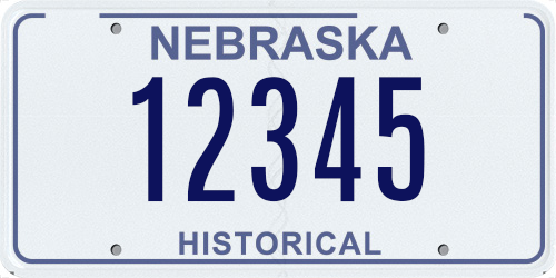Sample Nebraska historical plate