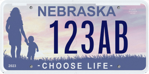Sample Choose Life license plate