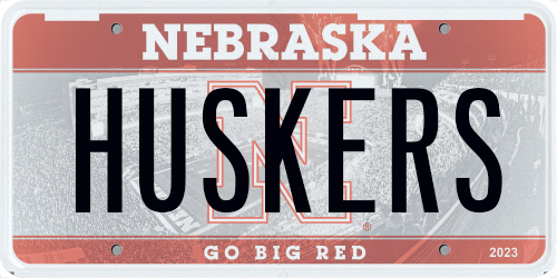 Sample Nebraska Husker license plate