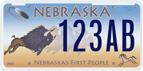 Sample Native American Cultural Awareness and History license plate
