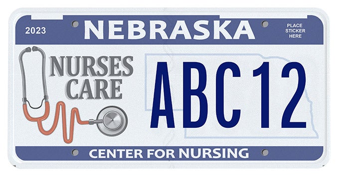 Nebraska Center for Nursing Foundation license plates