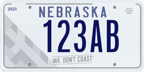 Sample Nebraska Greater Omaha Chamber of Commerce license plate