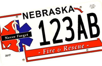 Nebraska Fire & Rescuse license plate