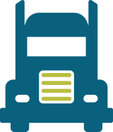 front of semi-truck icon